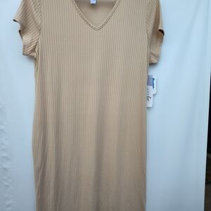 Just Be Tan Ribbed Dress